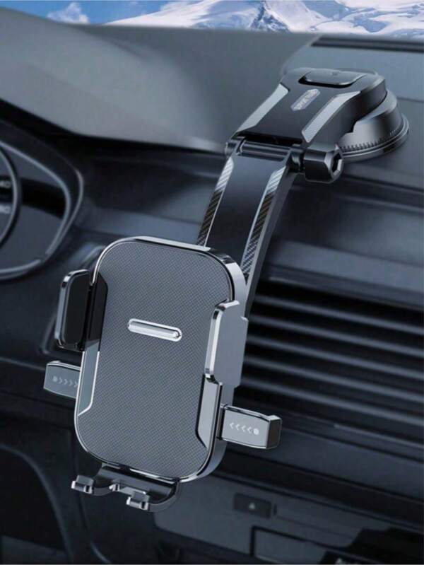 1 Stück Neuer Auto Handyhalter für Lüftungsgitter oder Instrumententafel Navigationshalterung, Auto-Verriegelungssaugnapf Halterung