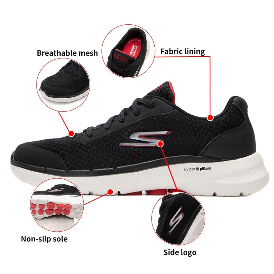 Skechers 男鞋 運動鞋日常輕便健步鞋休閒鞋 216268-BLK - 黑色 - 查看 1