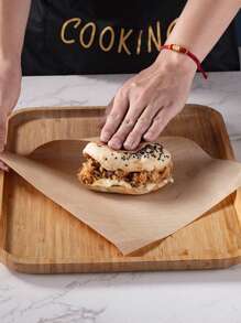 100 pièces de papier anti-huile, papier de hamburger, frites et poulet frit, papier absorbant l'huile, papier de cuisson, papier d'emballage pour sandwich, style de journal avec imprimé rétro de journal pour doublures alimentaires