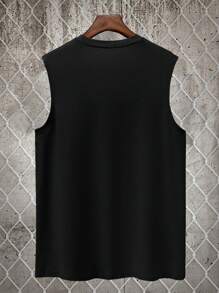 Customized Loose Breathable Lightweight Casual Tank Top For Men, Spring/Summer, Loose, Casual, Vacation, Outdoor, Festivals, Photo Customization, Personalized Graphics, Personalized Photo Customization, Men's Tank Top Spring/Summer, Upload Your Photo/Couple/Loved Ones/Pets/Friends/Landscape