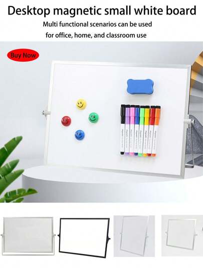 1pc Multifunctional Portable Double-Sided Whiteboard, Aluminum Alloy Frame, Available In Wall-Mounted And Stand Versions, Easy To Write And Erase, Magnetic Fixation, Suitable For Office, Teaching, Home Use, And Gifting - Perfect For Office, Home, And Gifts!