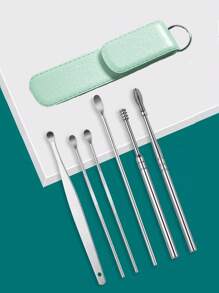 1/2/3 Conjuntos Kit de Ferramentas para Remoção de Cera de Ouvido, Ferramentas de Limpeza de Ouvido em Aço Inoxidável, Colher de Ouvido, Seguro para Homens e Mulheres, Removedor de Cera de Ouvido Unissex