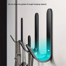 5pcs Adhesive Hooks Towel/Coat Hooks Wall Hooks Stick On Bathroom Bedroom Living Room Kitchen Black