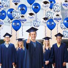17pcs Graduation Party Balloon Set 7 Designs Confetti Latex Balloon Grad Cap Congrats Grad Balloon For Graduation Party Decoration Supplies - Graduation Season-a - View 3