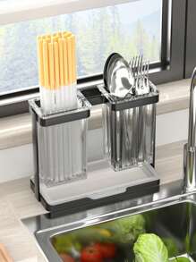 1/5 pièces Étagère de rangement pour épices et divers dans la cuisine, Porte-bouteilles d'assaisonnement de grande capacité pour armoire, Porte-baguettes, Crochets pour ustensiles de cuisine, Organisateur de papier essuie-tout et film alimentaire, Installation sans perçage, Accessoires de cuisine, Décoration d'intérieur