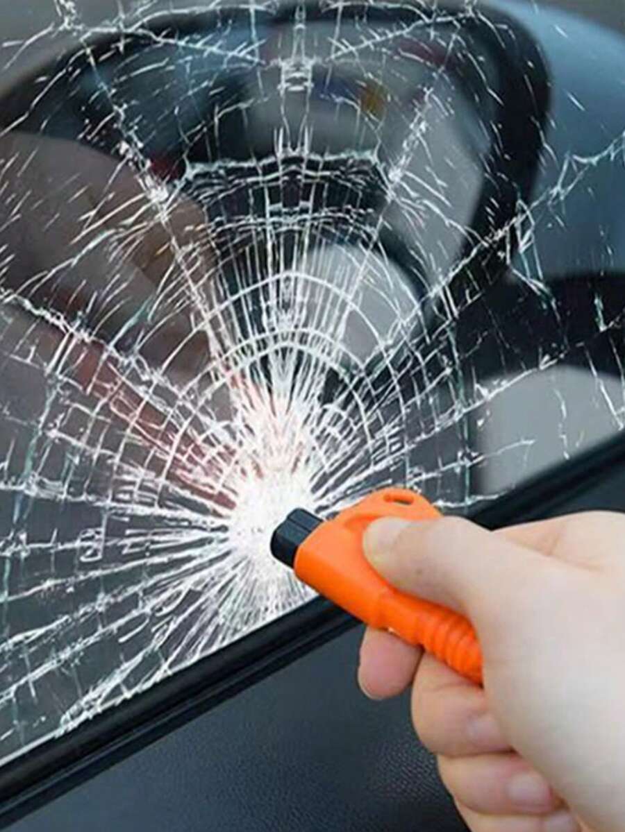 2pcs Safety Hammer Emergency Escape Tool, Seatbelt Cutter & Window Breaker - Multicolor - View 1