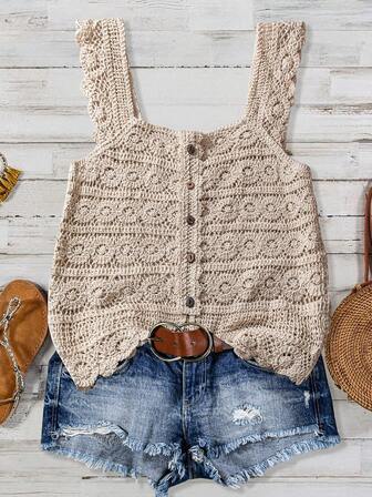 Camolă de damă, cu gât pătrat, pentru vacanță la plajă, maiuu cu bretele reglabile, slim fit