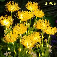 1/2/3/4pcs Solar Garden Lights For Outdoor, Solar Flowers Lights With Glowing Flowers & Stems, Outdoor Lights For Garden Decoration, Yard Decor And Gift For Mother (Pink/Red/Yellow/Blue) - Màu vàng - Xem 2