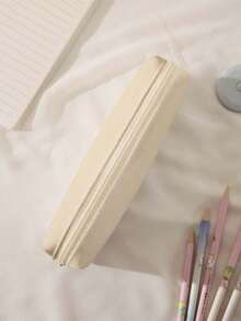 1pc Cartoon Animal Print Corduroy Pencil Case, Stationery Storage Bag, Double-Sided Print Pen Pouch, Portable Multi-Purpose Office Stationery/Pencil Organizer, Gift For Students, Friends, Eid Al-Adha, Holiday Gifts - Multicolor - View 8