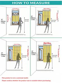 Wave Pattern Single Panel Sheer Curtain - Black - View 10