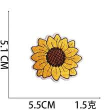 Parche de tela bordado de martín pescador, parche bordado de girasol estilo dibujo animado, etiqueta de bordado de pájaros para planchar - Multicolor - Ver 3
