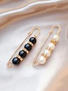 2 Pezzi Cintura di Vita Elegante da Donna con Fibbia Decorata da Finti Perle, Adatta per Uso Quotidiano