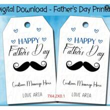 21PC Custom Text Father's Day Gift Label, With Beard Pattern Matching For Customizable Message And Signature, Adding A Unique Touch To Father's Day Gift Packaging. Suitable For Bottled Gifts, Gift Baskets, Party Returns, And Holiday Commemorations, It Is An Exquisite Choice To Express Gratitude To Fathers.