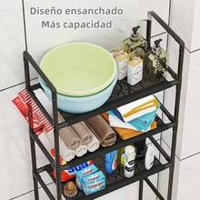 Organizador Mueble De Baño Estante Toallero Sanitario Wc Ducha Almacenamiento Multifuncional Acero Inoxidable 3 Repisas Impermeable Moderno Armable Decoracion Hogar