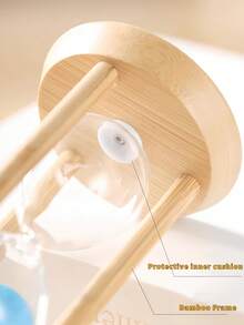 木制夜光计时器，竹制夜光计时器 - 1/3/5/15/30 分钟计时器，适用于刷牙、游戏、教室、家庭、办公室、烹饪