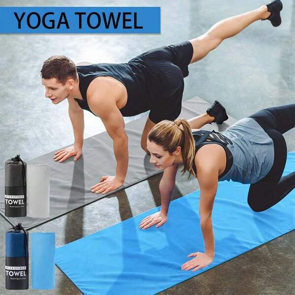 Non-Slip Yoga Towel, Soft & Lightweight Yoga Mat Towel,Absorbent Towel Suitable For Hot Yoga, Pilates, Workout, Fitness, Beach, Camping, Multipurpose Towel