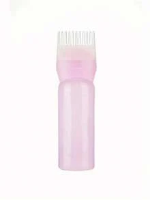 4件套洗发套装，包括：连续喷雾瓶（200毫升）、硅胶头皮按摩器、洗发刷、发根梳涂抹瓶、带花朵发夹的头皮按摩洗发刷、带刻度的染发剂涂抹瓶 - 彩色 - 查看 22