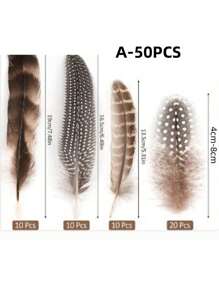 24pcs/4 Styles Natural Spotted Feathers, 6-8 Inches, Bulk Craft Supplies For Clothing, Jewelry, DIY Decoration