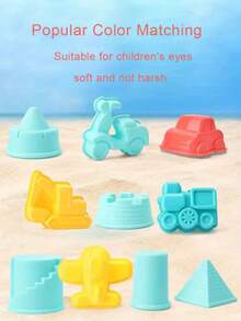 Set de 5/18 juguetes de playa, juegos de piscina y verano, herramientas de playa al aire libre, que incluyen cubo, pala y herramientas de construcción, regalo para el crecimiento vacacional, regalo de cumpleaños, para cavar en la arena y jugar con el agua, herramientas para quitar nieve en invierno, carro y cubo de arena, adecuado para niños y niñas para juegos al aire libre y camping - Multicolor - Ver 6