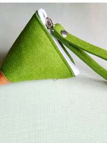 Creative Felt Coin Purse Simple Solid Color Felt Dumpling Shaped Coin Pouch For Women Wallet Mini Wallet Purse Wallet Coin Wallet Wallet Travel Wallet - Multicolor - View 10