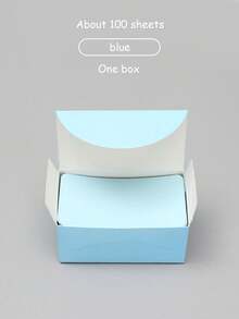 1 套 100 张创意盒装 DIY 空白小卡片、明信片、书签、便笺、便携式迷你卡片、学校用品、返校 - 彩色 - 查看 15