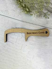 1pc Funny Gift Comb For Bald Men, Adult Novelty Party Favor, Father's Day Gift, Weird Gift, Useful Item, Cute Aesthetic Stuff, Cool Gadget - Beige - View 6