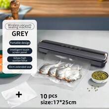 1pc Wireless 62KPa Vacuum Sealing Machine USB 1500mAh Rechargeable Automatic Air Sealing Food Vacuum Sealer High-Suction Vacuum Sealer - Effortlessly Preserve & Store Food For Fresher Days - Cordless, Space-Saving Design For Household Convenience