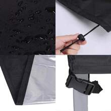 1pc Black Furniture Cover, Made Of Oxford Cloth, Water-Resistant, Suitable For Outdoor Patio And Indoor Furniture, Keeps Furniture Clean And Tidy