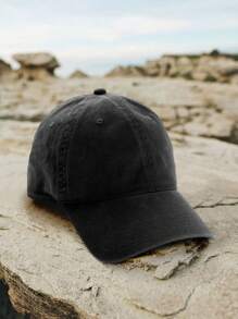 Gorra de béisbol sin estructura lavada con efecto vintage, ajustable, unisex, tipo gorra de papá
