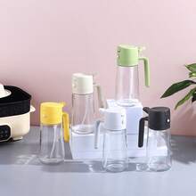 1pc 470ml 2-In-1 Plastic Oil Sprayer Bottle, Large Capacity Multi-Purpose Plastic Oil Storage Bottle, Kitchen Cooking Oil Sprayer Tool For Cooking Oil, Olive Oil, Soy Sauce, Vinegar - Multicolor - View 2