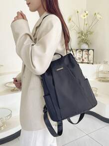 Mochila de viagem elegante, mochila versátil para estudantes universitários, mochila casual de nylon para mulheres
