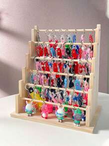 1 pièce Support de porte-clés en bois à plusieurs niveaux, présentoir de bijoux de bureau et organisateur. Organisateur de stockage d'été, cadeau de rentrée scolaire