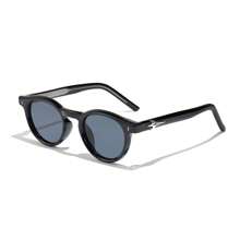 HBK Lunettes rétro rondes HBK avec branche en métal. Monture mode cool pour hommes. Idéal pour les activités de plein air, les fêtes, les voyages, la conduite, les vacances à la plage et l'utilisation casual. Décoration photo, cadeau parfait pour les vacances à la plage, les activités de plein air et les voyages, livré en emballage complet.