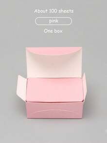 1 套 100 张创意盒装 DIY 空白小卡片、明信片、书签、便笺、便携式迷你卡片、学校用品、返校 - 彩色 - 查看 12