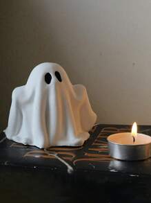 1 pieza Molde de vela en forma de fantasma lindo de silicona para velas perfumadas, adecuado para moldeado de resina, elaboración de jabón y manualidades DIY - para decoraciones navideñas y regalos hechos a mano