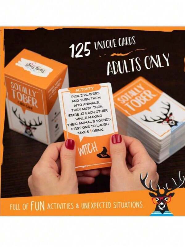 1 Box Erwachsenen-Partyspiel: Ehrlich oder Trinken, lustiges Trinkspiel für Spieleabende und Partys, aus stabilem Box gefertigt, toll als Geburtstagsgeschenk und JGA-Geschenk, geeignet für Paar und Erwachsenengruppen, lustiges Halloween- und Weihnachtsgeschenk, prima für Familientreffen, Rollenspiele
