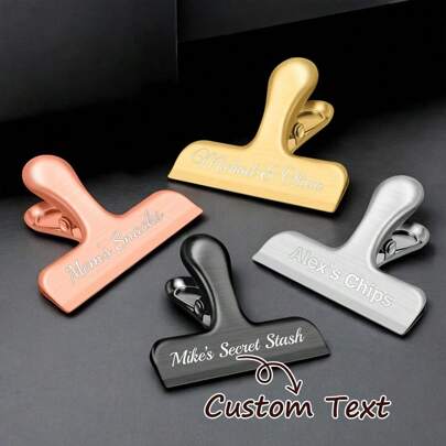 Personalized SNACK CHIP CLIP Kitchen Foodie Food Lover Mother's Day Gift For Her Him Men Women Mom Dad Custom Engraved Birthday Kitchen Home