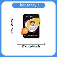 1pc Premium Customized Wooden Photo Frame, Cartoon Rocket Design, Creative And Fashionable Frame, UV Printing Customized Photo, A Unique Gift For Friends, Suitable For Living Room, Bedroom Decor, Children's Day, Father's Day, Birthday, Mother's Day, Independence Day, Christmas, Custom Gift - Multicolor - View 5