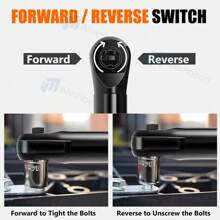 18V Extended Cordless Ratchet Wrench 3/8" 45 Ft-Lbs (60 N.M) 450RPM 2 Battery