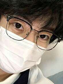 1pc High Definition Anti-Blue Ray Eyeglasses, Vintage Clear Lens Glasses For Nearsighted Men, Fashionable Half-Rim Glasses Clear Glasses - Multicolor - View 3