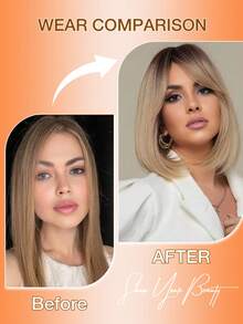 Women's Human Hair Hair Topper With Side Bangs, New Upgraded Version, Fluffy And Lightweight, Suitable For White/Gray Hair, Covers Thinning Hair And Adds Volume, Lightweight And Seamless, Silk Base, Clip-In Hair Topper, Realistic Scalp Piece, Christmas Gift - S4 - View 9