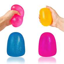 Juguete de estrés con forma de caramelo de colores del arcoíris - Juguete sensorial y antiestrés que se recupera lentamente, con textura extensible de maltosa para aliviar la ansiedad en adultos