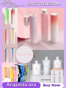 ​Travel Sub Packaging Bags Sub Packaging Bottles, Cosmetics Lotion Bath Gel Shampoo Sample Portable Small Facial Cleanser Disposable Sub Packaging Bottles, Card Type Alcohol Spray Disinfection Bottle, Ins Style Makeup Water Travel Portable Card Spray Bottle Back To School