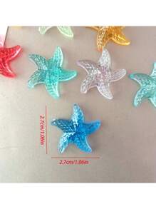 12pcs Colorful Starfish - Made Of Plastic, Oval Shaped, Suitable For Whiteboard And Fridge Decoration For Kitchen & Office, Ocean Themed Home Decor, Office Supplies| Starfish Magnets| Plastic Magnets, Magnetic Decorations