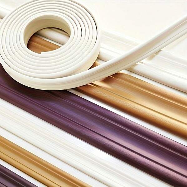 زخرفة الجدار بشريط متعدد الوظائف ، حافة أرضية وإطار جداري مع حماية للزوايا ، يمكن تشذيبه ، تركيب سهل ، عملي وأنيق ، يوفر الوقت والمال ، قطعة واحدة