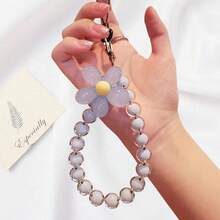 Personalized Candy Color Flower Beaded Phone Strap, Keychain Pendant, Acrylic Crystal, Ins Style Gifts For Mother, Family, Friends, Birthday, Holiday Phone Charm, Phone Chain - Multicolor - View 11