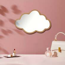 1 Piece Whimsical Cloud-Shaped Acrylic Mirror-Cartoon Style Decorative Wall Hanging, Kindergarten And Nursery-Dense Plate Frame, Easy To Install And Fun In Design