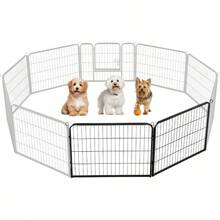 Dog Playpen, 6 Panel Puppy Play Pen Heavy Duty Pet Exercise Fence For Garden/Yard 80cm Height - 4 Panel - View 1