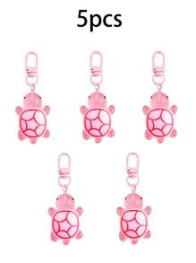 1 pièce/5 pièces Pendentifs multicolores lumineux de tortue, porte-clés pendentif animal, accessoires de sac, porte-clés de voiture, porte-clés, accessoires de porte-clés, porte-clés mignons, peuvent être fixés à des articles tels que des clés, des sacs, des téléphones portables, des accessoires de voiture, des breloques de sac, école, animal de dessin animé, gothique, Y2k