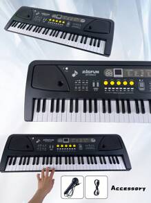 61-Key Portable Electronic Keyboard Piano With Mic & USB Port – Digital Music Instrument With Built-In Songs, Recording & Playback, Adjustable Volume – Ideal For Beginners, Teens & Adults